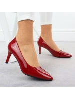 Dámské lodičky na jehlovém podpatku červené Sergio Leone 1336