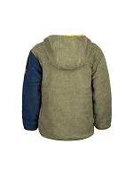 Trollkids Aurlandsfjord dětská fleecová bunda s kapucí modro-zelená (466-335)