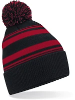 Beechfield B 473R Pletená čepice s pruhy "Fan" 53.473R black/classic red Beechfield B 473R Pletená čepice s pruhy "Fan" 53.473R black/classic red