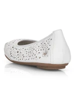 Kožená pohodlná polobotka Rieker W RKR649 bílá