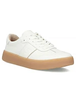 Dámské kožené boty na platformě bílé Filippo DP7543/26