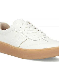 Dámské kožené boty na platformě bílé Filippo DP7543/26