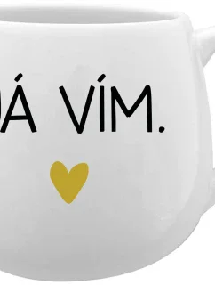 JÁ VÍM. - bílý keramický hrníček 300 ml