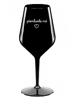 PŘEMLUVILA MĚ - černá nerozbitná sklenice na víno 470 ml