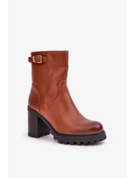 Boty na podpatku model 204673 Step in style Boty na podpatku model 204673 Step in style
