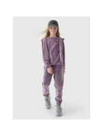 Dívčí velurová mikina s kapucí 4F Junior 4FJWAW24TSWSF1217-51S Dívčí velurová mikina s kapucí 4F Junior 4FJWAW24TSWSF1217-51S