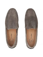 Pánské kožené mokasíny polobotky taupeFilippo MP923