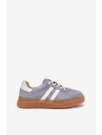Semišové dámské sneakersy na platformě modré Marisae Semišové dámské sneakersy na platformě modré Marisae