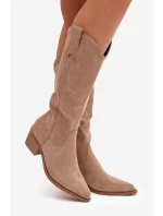 Kozačky Kovbojky Dámské Khaki Jazelle Kozačky Kovbojky Dámské Khaki Jazelle