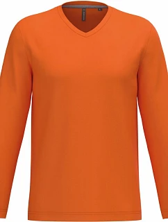 Kariban K 358 Pánské tričko do V s dl. rukávem 20.K358 orange