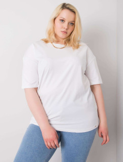 Větší bílé bavlněné tričko