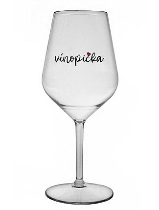 VÍNOPIČKA - priehľadný nerozbitný pohár na víno 470 ml