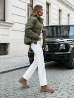 Dámská krátká zimní prošívaná bunda VIBEGIRL zelená FashionStreet TY4946