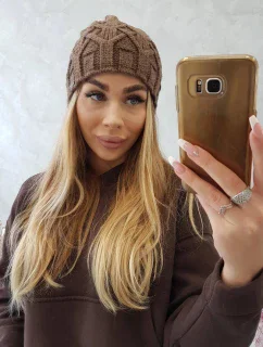 Fleecová čepice Sonia K201 hnědá