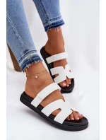 Dámské Pantofle S Velcro Vinceza 17401 Bílé