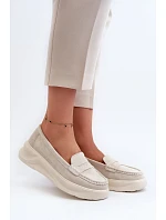 Dámské mokasíny Filidia 24PB18-6889 krémové - Evento