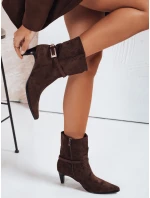 Dámské semišové hnědé boty FashionStreet ZY1207