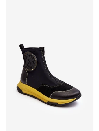 Dámské kožené boty s zipem Maciejka 06297-01 černé Dámské kožené boty s zipem Maciejka 06297-01 černé