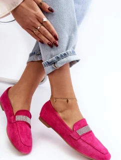 Dámské mokasíny s cirkony Fuchsie Ralrika