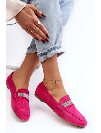 Dámské mokasíny s cirkony Fuchsie Ralrika