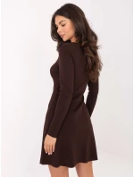 PM SK šaty DF61033.58 tmavě hnědé
