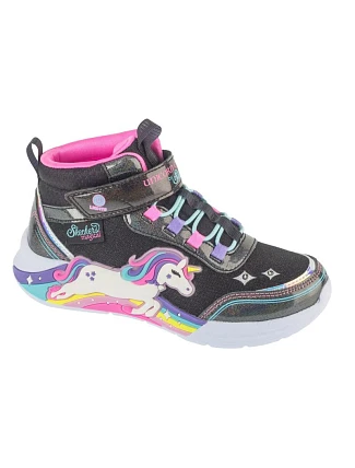 Skechers S-Lights: Unicorn Chaser – Jumping Magic 303302L-BKMT Černé 28