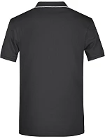 Daiber JN 728 Pánské piqué polo s kontrastní légou 02.0728 black/silver Daiber JN 728 Pánské piqué polo s kontrastní légou 02.0728 black/silver