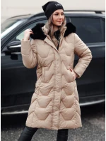 Dámská zimní prošívaná dlouhá bunda WINTERACT béžová FashionStreet TY4777