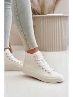 Dámské Zateplené Tenisky Z Eko Kůže Bílé Big Star OO274932