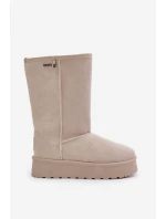 Vysoké Sněhule Na Platformě Big Star OO274894 Světle Béžové Vysoké Sněhule Na Platformě Big Star OO274894 Světle Béžové