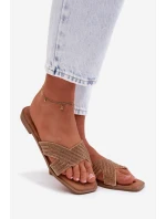 Dámské ploché žluté pantofle Zinnia