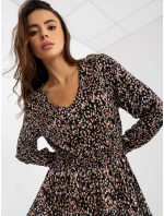 Šaty D73771M30365A černá a béžová Šaty D73771M30365A černá a béžová