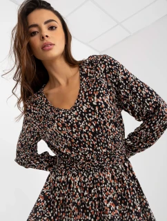 Šaty D73771M30365A černá a béžová