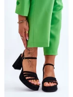 Dámské semišové sandály na platformě Černé Verda