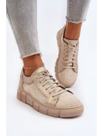 Dámská kožená obuv Maciejka 05850-22 Světle béžová