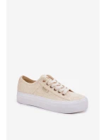 Dámské Tenisky S Krajkou Lee Cooper LCW-25-31-3440L Béžové Dámské Tenisky S Krajkou Lee Cooper LCW-25-31-3440L Béžové