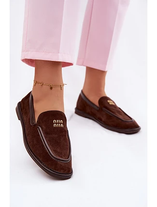 Dámské ploché mokasíny Vinceza 62271 Čokoládové