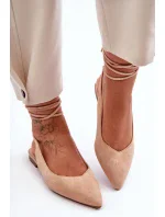 Dámské semišové baleríny nude Lilly Ann Dámské semišové baleríny nude Lilly Ann