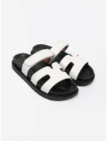 Módní  nazouváky bílé dámské platforma