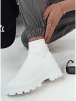 Dámské ponožkové boty ORCE white FashionStreet ZY0472 Dámské ponožkové boty ORCE white FashionStreet ZY0472