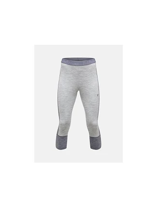 Teplé kalhoty PEAK PERFORMANCE Magic 3/4 Short Johns Wool-blend Baselayer Women, šedé