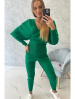 Dvoudílná souprava svetrů zelená Dvoudílná souprava svetrů zelená