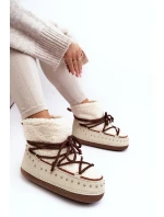 Dámské zateplené sněhule Bežové Rohes