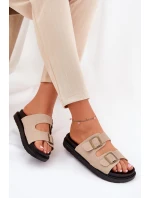 Dámské Sandály Na Platformě S Přezkami Béžové Simbes Dámské Sandály Na Platformě S Přezkami Béžové Simbes