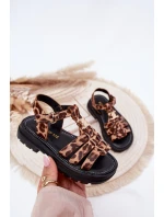 Dívčí sandály s ozdobným detailem pantera Serina