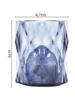 MINI DEKORATIVNÍ LAMPA 6 CM ŠEDÁ TEPLÁ BÍLÁ 1 LED