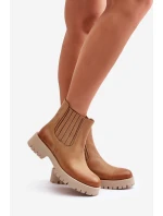 Dámské Botky Na Plochém Podpatku Kožené Lewski 3611 Hnědé Dámské Botky Na Plochém Podpatku Kožené Lewski 3611 Hnědé