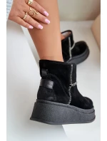 Kožené Semišové Sněhule Boty Na Platformě A Podpatku Hnědé Maciejka 06769-01 Černé Kožené Semišové Sněhule Boty Na Platformě A Podpatku Hnědé Maciejka 06769-01 Černé