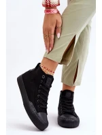 Dámské vysoké tenisky Big Star Fabric Černé