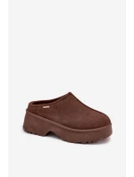 Dámské nízké sněhule na platformě Yrenna – hnědé Dámské nízké sněhule na platformě Yrenna – hnědé